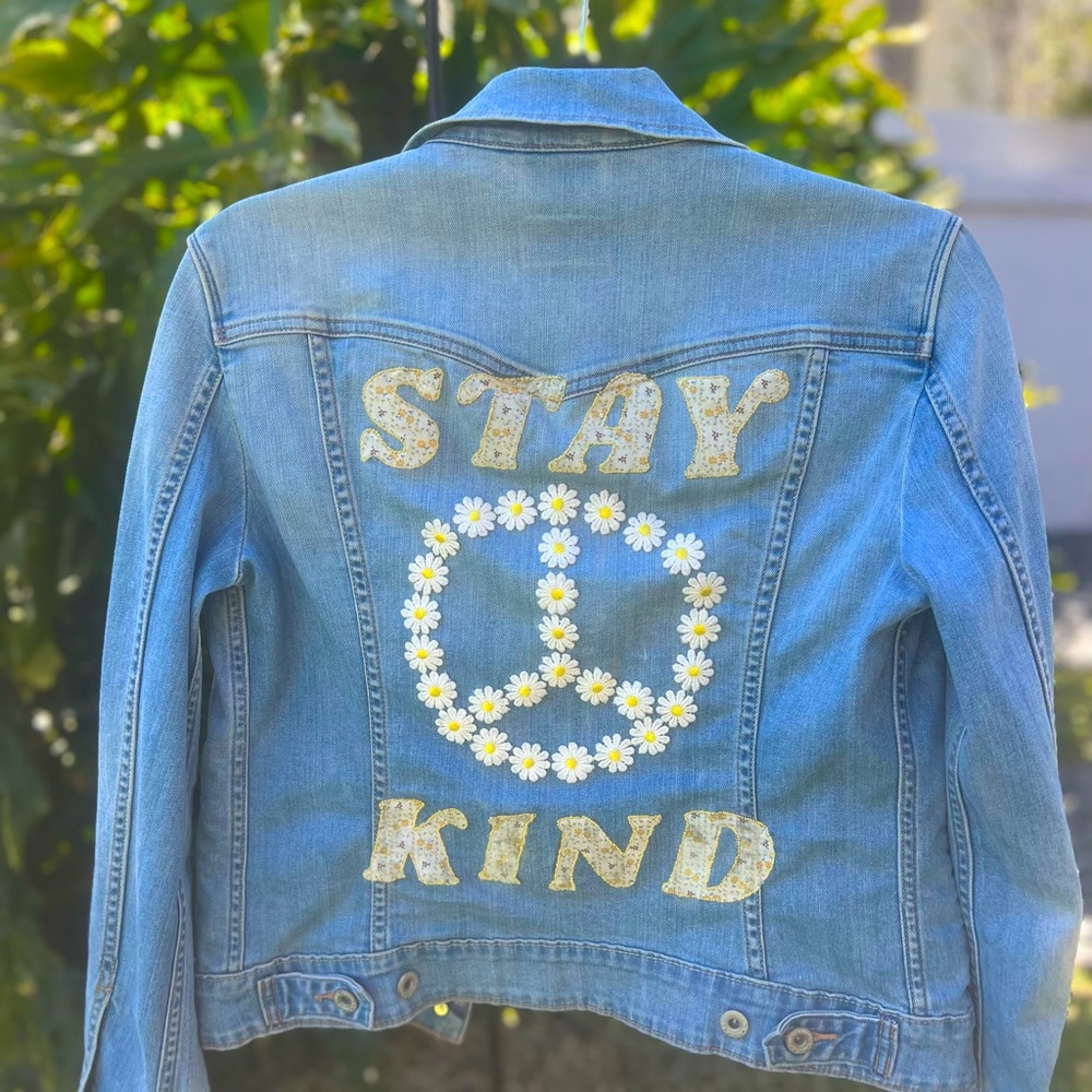 Levi’s Denim jacket with hand Embroidered Decal